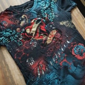 LIKE NEW - High End Remetee Tee with embellishment
